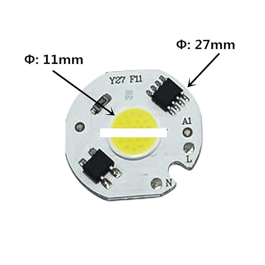 2-10pcs 3W 5W 7W 10W 12W LED COB Chip 220V Smart IC Driver Lamp Bulb RED Green Blue Light Source for DIY Flood Light Spotlight(Green,10 Pieces_5W)