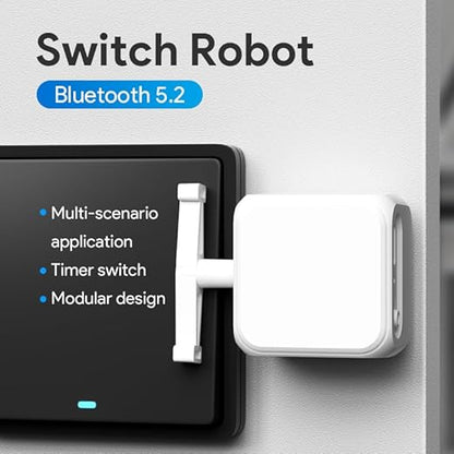Bluetooth Switch Fingerbot 3nd Generation, Smart Button Pusher,Automatic Light Switch, Timer and APP Control, Add Tuya Bluetooth Hub Make it Compatible with Alexa.