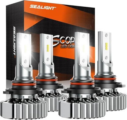 SEALIGHT 9005 9006 Bulbs 160000LM Fog light, 3 min Plug and Play, 1:1 Size, Pack of 4