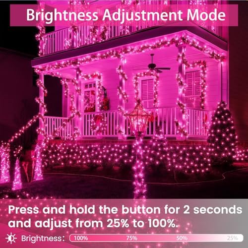 200 LED Connectable String Lights, 66FT Christmas Lights Outdoor Indoor