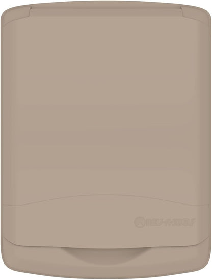 Rev-A-Shelf 35 Qt Polymer Plastic Trash Can Replacement Lid for Kitchen or Laundry Room Sliding Cabinet Base Lid Only, Champagne, RV-35-LID12-1-40