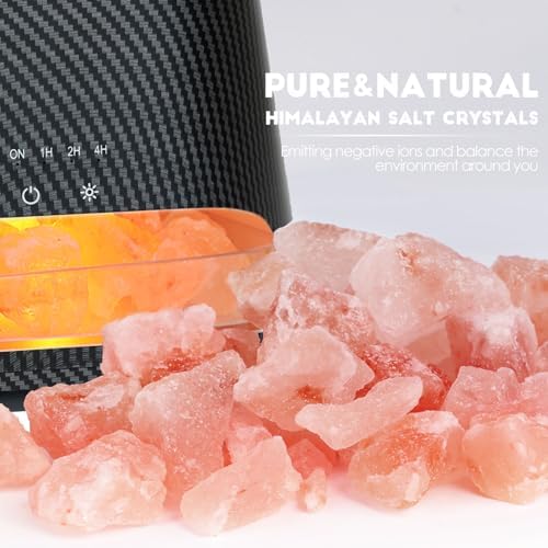SALKING 2-in-1 Essential Oil Diffuser for Home,Himalayan Salt Lamp Diffuser