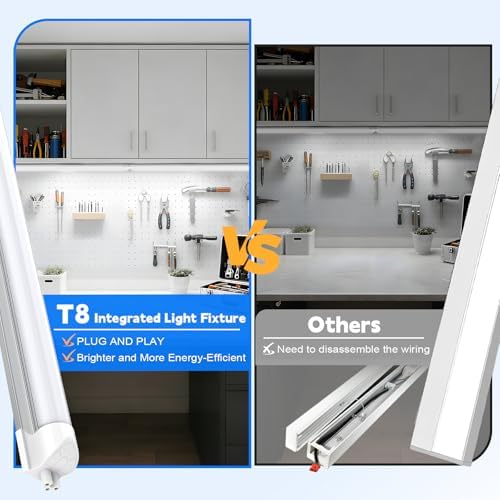 (6-Pack) CNSUNWAY LED Shop Lights 2FT, 3 Color Changing 3500K/5000K/6500K