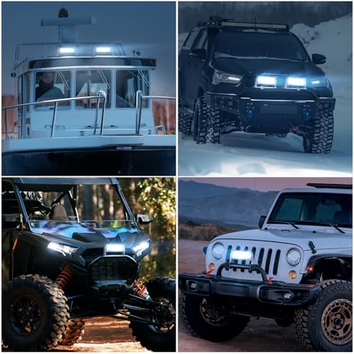 Nilight Marine LED Light Bar Navigation Lights 9.5 Inch White Spot Flood Combo Ponton Boat Deck Dock Lighting for Night Fishing T-top Stern Yacht Port Sailboat Trucks Tractors