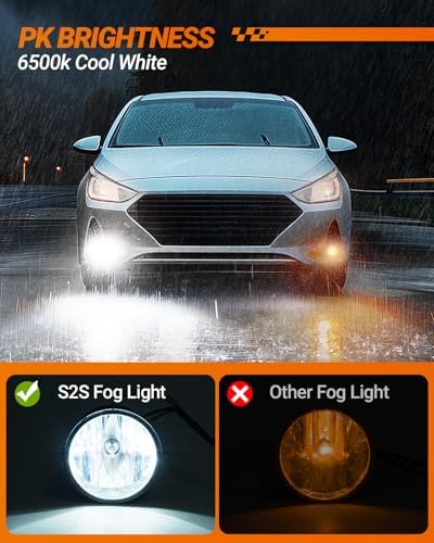 SEALIGHT LED Bulbs Combo for Ford F-150 2004-2014, 9008 H13 + H10 9145 Fog Lights Bulb, Plug and Play LED Upgrade for Trucks, Car Lighting Kits, Pack of 4