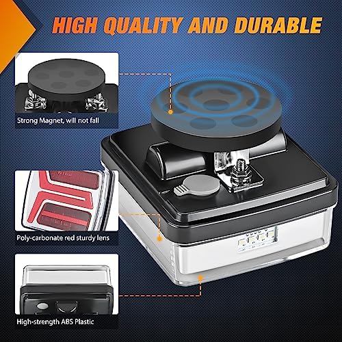 Nilight Magnetic Trailer Towing Light Kit 2PCS 58LED Wireless Rechargeable
