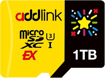 addlink 1TB Gaming microSD Express Card for Nintendo-Switch 2, Speed Up to R/W 880/750 MB/s MicroSDXC Express Memory, ROG Ally, Steam Deck, Camera UHS-I, C10, U3, V30, Full HD 4K