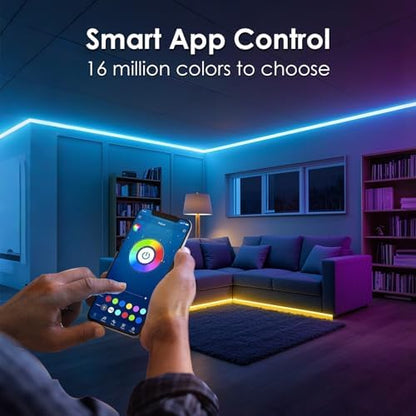 hyrion Alexa LED Strip Lights for Bedroom 200ft, Smart Wireless RGB
