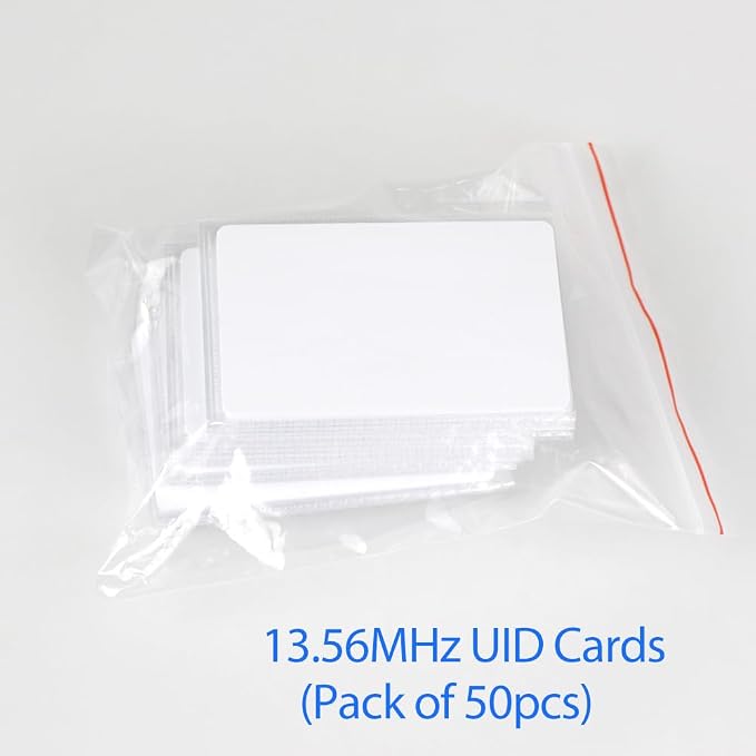 50pcs Changeable UID Smart Card, Rewritable 13.56MHz RFID IC Blank Card | RFID 13.56MHz Card Readable Rewritable UID Changeable PVC Material for 1K IC Card Clone Block 0 Sector 0 Blank Card