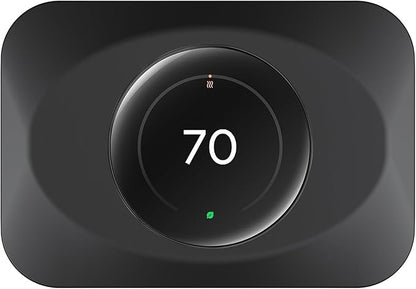 Wall Plate Cover Compatible with Google Nest Learning Thermostat (4th Gen), Practical Trim Kit for Nest Learning Thermostat 4, Snap fit Design (Black, 1 Pack)