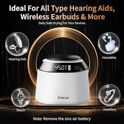Hearing Aid Dehumidifier Dryer, 15 min Fast Dry, Vacuum Dehumidifier