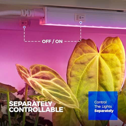 Barrina T5 LED Grow Lights, Full Spectrum Growing Light, 2FT 10W, 8 Packs