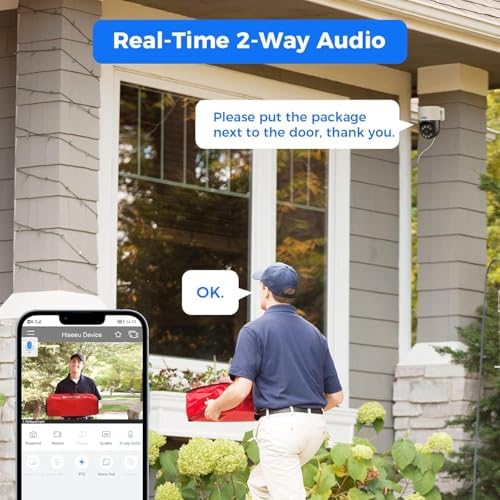 Hiseeu 4K PoE Security Camera System with 8pcs 5MP PoE PTZ Cameras