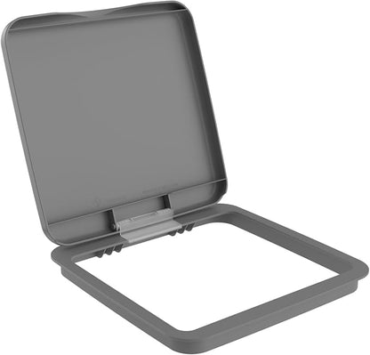 Rev-A-Shelf 27 Qt Under Sink Garbage Can Lid for Base Kitchen and Bathroom Cabinet, Replacement Plastic Trash Bin Lid Only, Grey, RV-1024-LID-14-1-40