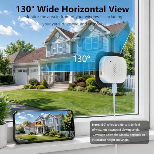 (2 Pack) 2K 3MP Window Camera with Night Vision, 5GHz & 2.4GHz WiFi Indoor Cameras for Home Security, Anti-Glare Design, Motion/Human Detection, Easy & Quick Setup, 24/7 Recording