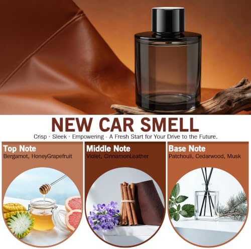 Amor Lyris 5.4 fl oz Car Air Freshener Refill, Perfume Oil for Smart Car Diffuser, Long-Lasting up to 6 Months, Made with Natural Plant Extracts, Imported Fragrance
