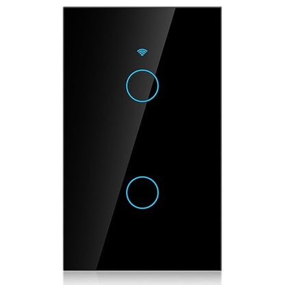 WiFi Touch Screen Switch & Home, Fireproof ABS & Tempered Glass, 2-Way Smart Switch, App Control, 10A 2200W, Supports Multiple Languages