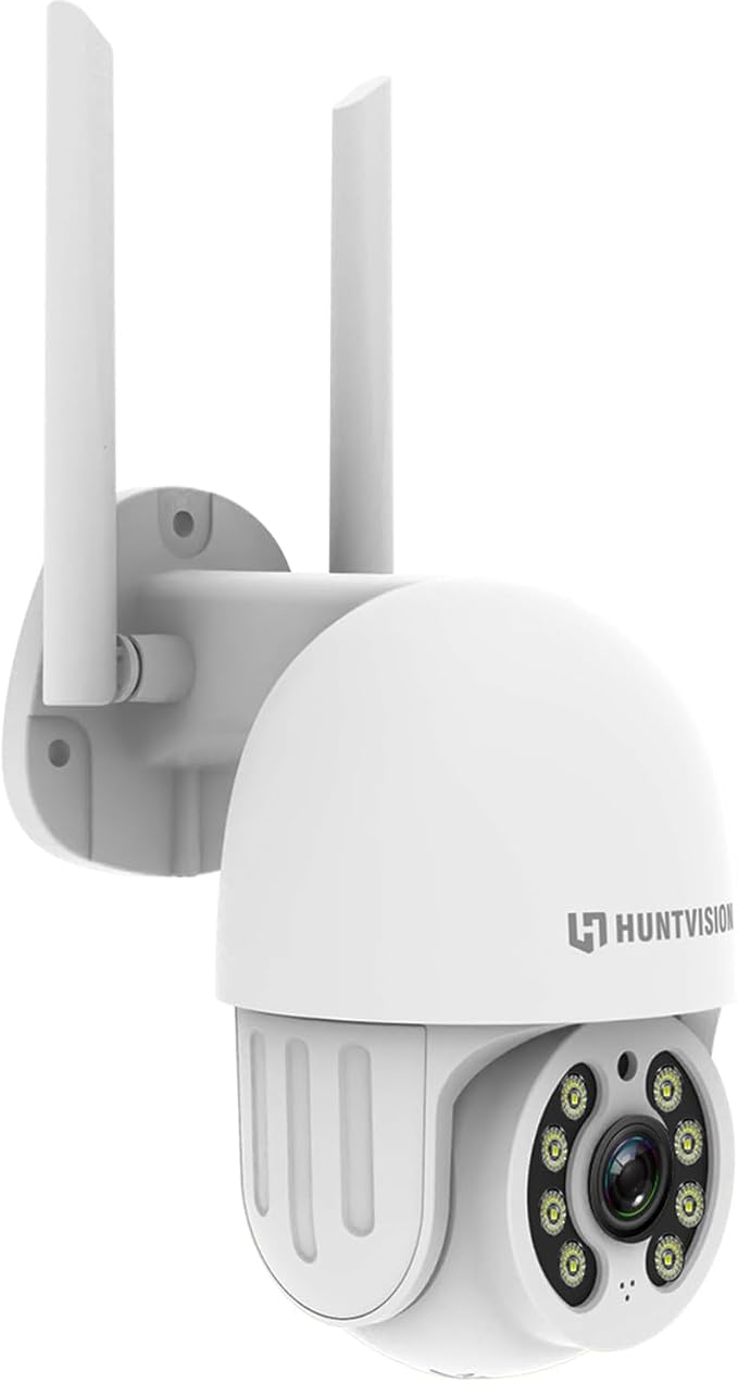 Security Camera Outdoor, E3Z 3MP PTZ 360° IP65 Weatherproof, AI Motion Tracking, Full-Color Night Vision, 2-Way Audio, TF/Cloud Storage