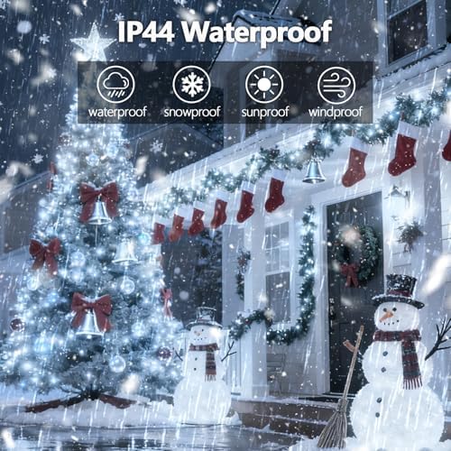 Voice Control 88 Ft 240 LED Smart String Lights with Remote, Cool White