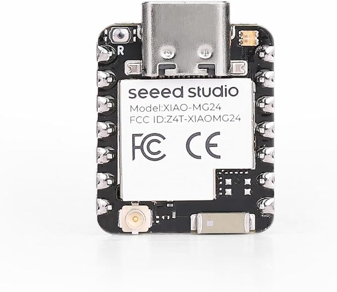 Seeed Studio XIAO MG24 Sense (Pre-Soldered) - Silicon Labs EFR32MG24, Matter庐 Native Over Thread/BLE 5.3, Arduino Compatible, 1.95渭A Ultra-Low-Power, On-Board IMU/Micphone/Antenna, 19 GPIOs