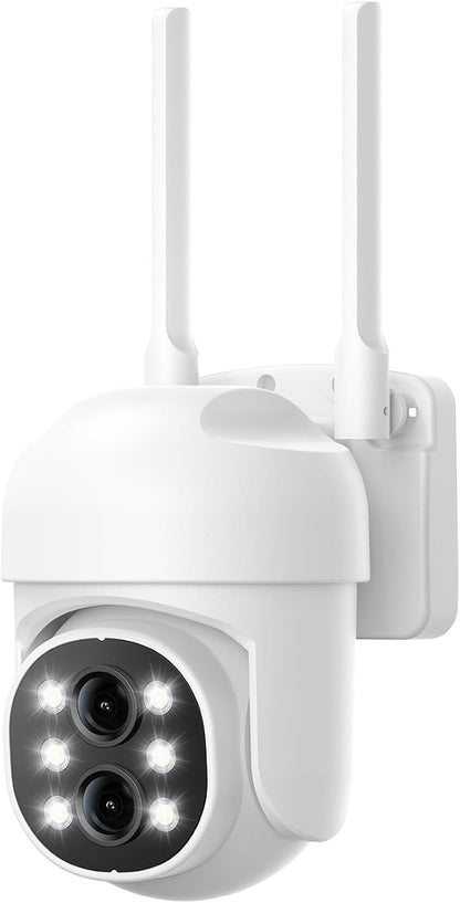 Camcamp Wireless Security Camera,10x Zoom 5MP Dual Lens Security Camera Outdoor with Night Vision,Motion Detection for Home Surveillance Kits Indoor/Outdoor