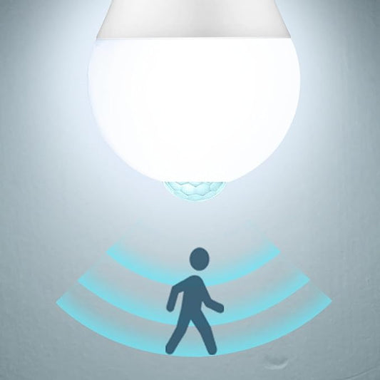 MikeWin Motion Sensor Light Bulbs Outdoor 2 Packs 13W(100W Equivalent) Security LED Bulb, Indoor E26, A19, 5000K Daylight Dusk to Dawn Bulb for Garage Front Door Porch Stairs Hallway