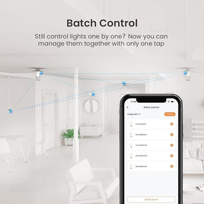 Broadlink FastCon Smart Bulb LB4E26 4-Pack, Color Changing with Music Sync, A19/E26/9W/800LM/110V, Compatible with Alexa and Google Home, GW4C Hub Required