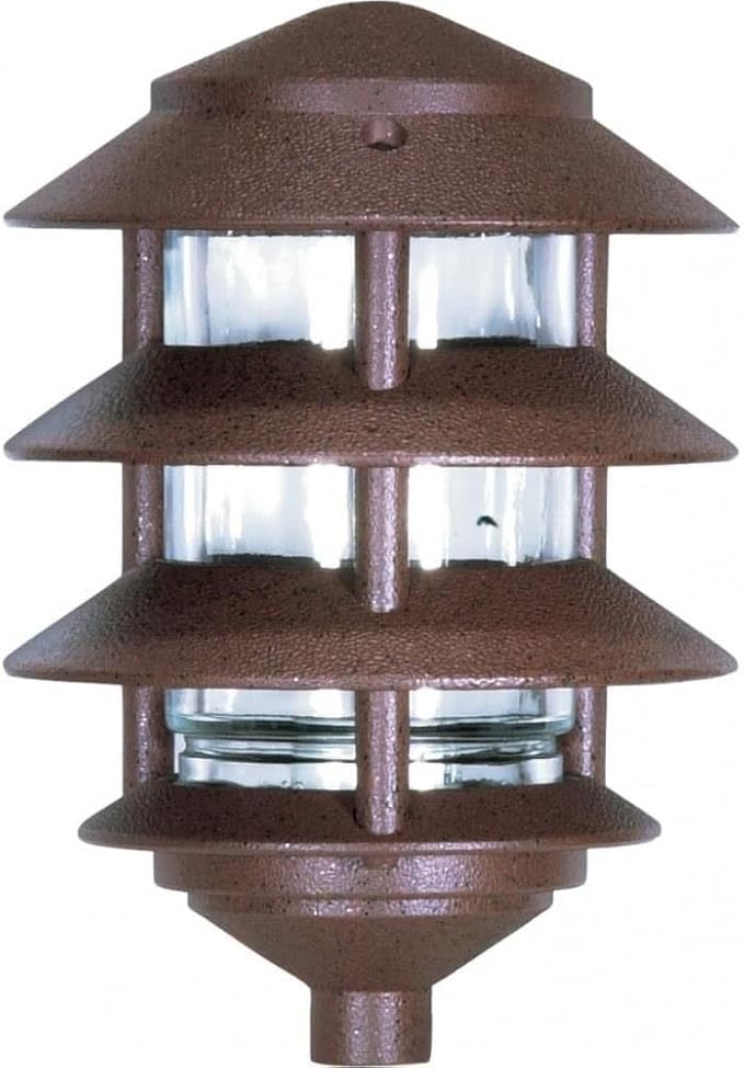 Nuvo SF76/633, Outdoor Pagoda Path Light, Old Bronze, Landscape Lighting