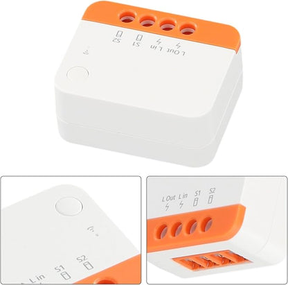 for ZBMINI-L2 for Zigbee 3.0 Smart Switch, Two-Way Relay Module, No Neutral Wire Required, Works with Rocker/Push Button, 100-240V 6A for Home Automation(1PCS)