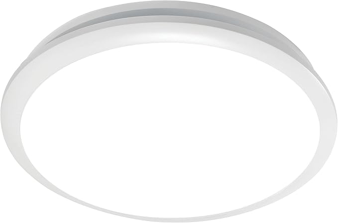 Homewerks 7141-110 Bathroom Fan Integrated LED Light Ceiling Mount Exhaust Ventilation 2.0 Sones 110 CFM, White