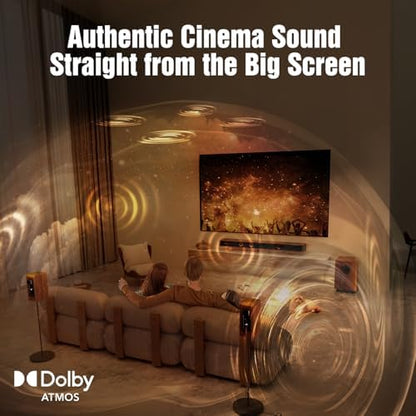 Flagship 5.3.4 Soundbar with Dolby Atmos, 800W Sound Bar for Smart TV with Subwoofer, 2 Wireless Rear Speakers, BassCoupling Tech for 28Hz Depth, Home Theater Surround Sound System Works eARC, BT 5.4