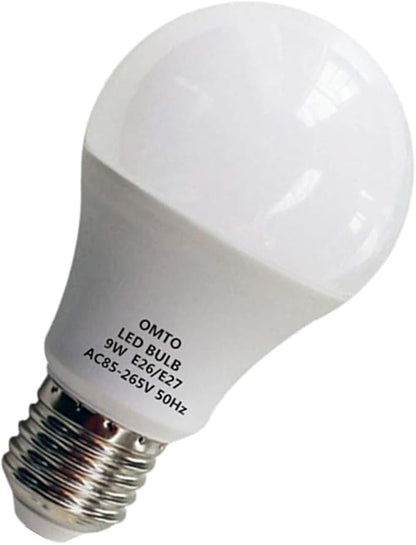 E26/E27 A19 LED Frosted Light Bulb 9W (60W Equivalent) White (6000K) 85-265V (White, 5pcs)