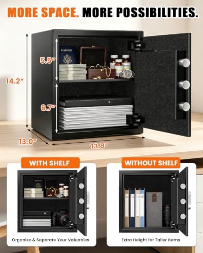 𝐔𝐩𝐠𝐫𝐚𝐝𝐞𝐝 𝟐𝟎𝟐𝟔 Fireproof Safe 𝟏𝟕𝟎𝟎°𝐅 𝟑𝟓-𝐌𝐢𝐧 Protection