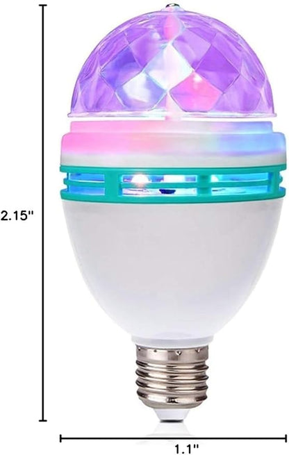 TRENDBOX E27 3W LED Full Color Rotating Auto Crystal Ball Bulb AC 85-260V Mini Party Light Lamp Energy Saving Disco DJ