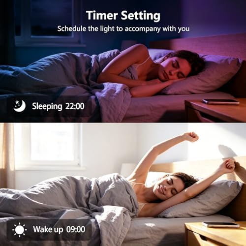 FONEWE Smart WiFi LED Lights 100 ft Remote Control Through APP Led Strip Lights Supports Alexa and Google Assistant Timing Function RGB Color Changing LED Lights for Bedroom and Party