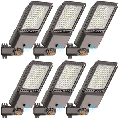 AIKVSXER 180W LED Parking Lot Light 45000LM Outdoor Street Lights 6 Pack