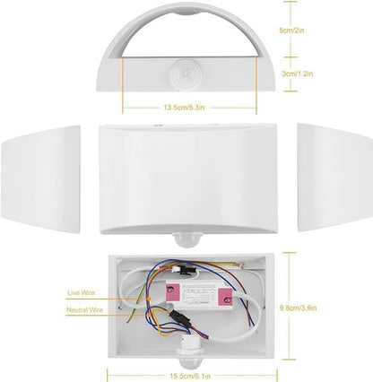 SERDEN LED Hardwired Motion Sensor Light Indoor Wall Sconce, Motion Sensor Wall Light Indoor Sconce Wall Aluminum Modern Wall Sconce for Living Room Hallway Stair 7W Cool White(Not Battery Operated)
