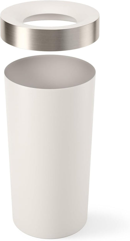 Umbra Vento Kitchen Trash Can with Open Top, Large 16-Gallon (62 L) Capacity, Sand,Polypropylene