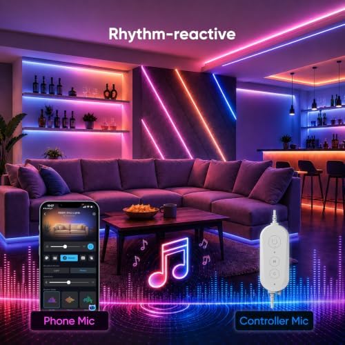 APPECK 16.4ft LED Strip Lights, RGBW Strip Lighting with APP Control