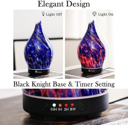 Porseme Essential Oil Diffuser 150ml Handmade Glass Diffuser 6H Runtime