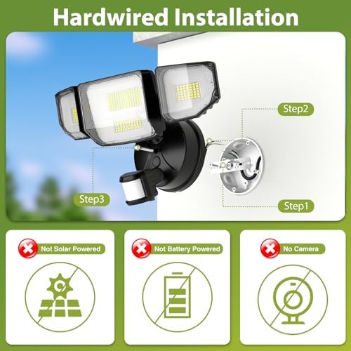 Abovizo 150W Motion Sensor Outdoor Lights, 16500LM LED Security Lights