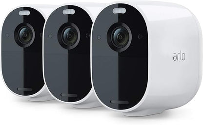 ARLO Arlo VMC2330-100NAR Essential Spotlight Wireless 3 Camera Kit – 1080p, White(Renewed)