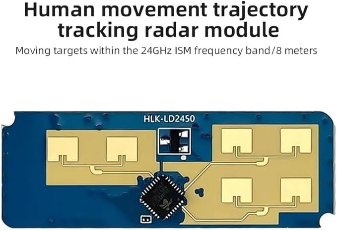 JMT HLK-LD2450 24GHz Trajectory Sensor ISM Smart Home Human Movement Tracking Ra¡¤DAR Induction Module Distance Angle Speed Measurement (10Pcs)