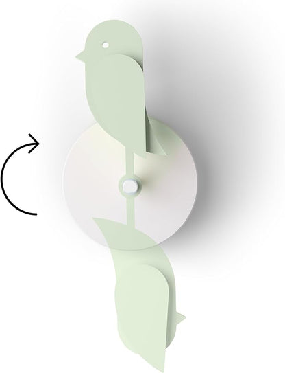 Birdie 2.0 - Design Indoor CO2 Monitor for House Burping - Air Quality Meter for Home & Office -Visual Air Quality Sensor for Fresh Air - Wall Mounted -Swiss Sensor Technology-Meadow, FullBirdie