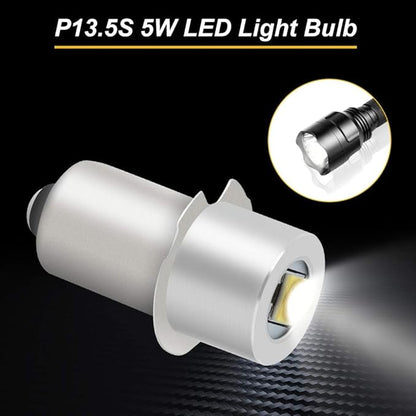 eecoo Upgrade LED Flashlight Bulb, 5W 6-24V P13.5S High Power LED Upgrade Bulb Replacement Part LED Conversion Kit Bulbs for Torch Tooling Lantern Work Light Bulbs Replacement(1 Pack)