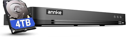 ANNKE 32 Channel H.265+ Security AI 3K Lite DVR Recorder with 4TB Hard Drive, 5-in-1 5MP Surveillance CCTV 32CH Hybrid DVR with Human/Vehicle for Home/Business Security Camera System, P2P Technology