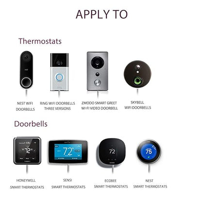 VIIVRIA 24V 40VA Doorbell Transformer - Heavy-Duty Copper Core for Ring Pro/2 & Nest Hello, Easy Install Hardwired Power Supply, Thermostat/Chime Compatible