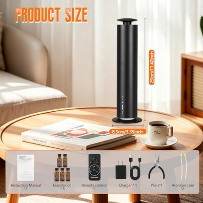 JEKAL Waterless Essential Oil Diffuser, Smart Cordless Scent Machine
