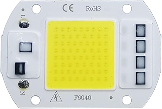 2pcs LED Chip COB Lamp 10W 20W 30W 50W AC 220V 240V IP65 Smart IC No Need Driver DIY Flood Light Led Bulb Spotlight Outdoor Lamp Bead(Cold White,220V 10W)