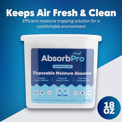 Absorb Pro Moisture Absorber Tub 18 oz, Fragrance Free, 3-Pack